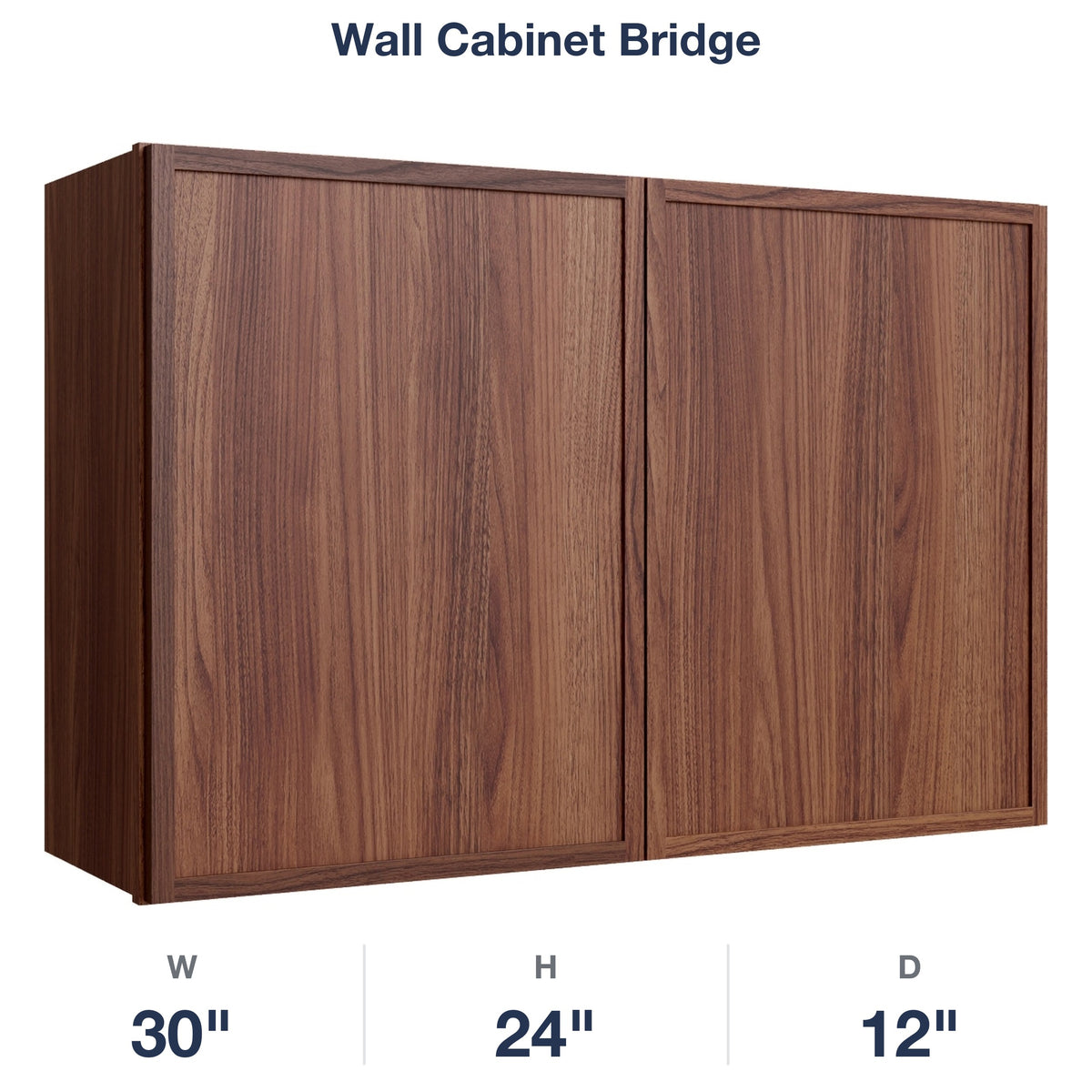 Devon-Walnut Wall Cabinet Bridge