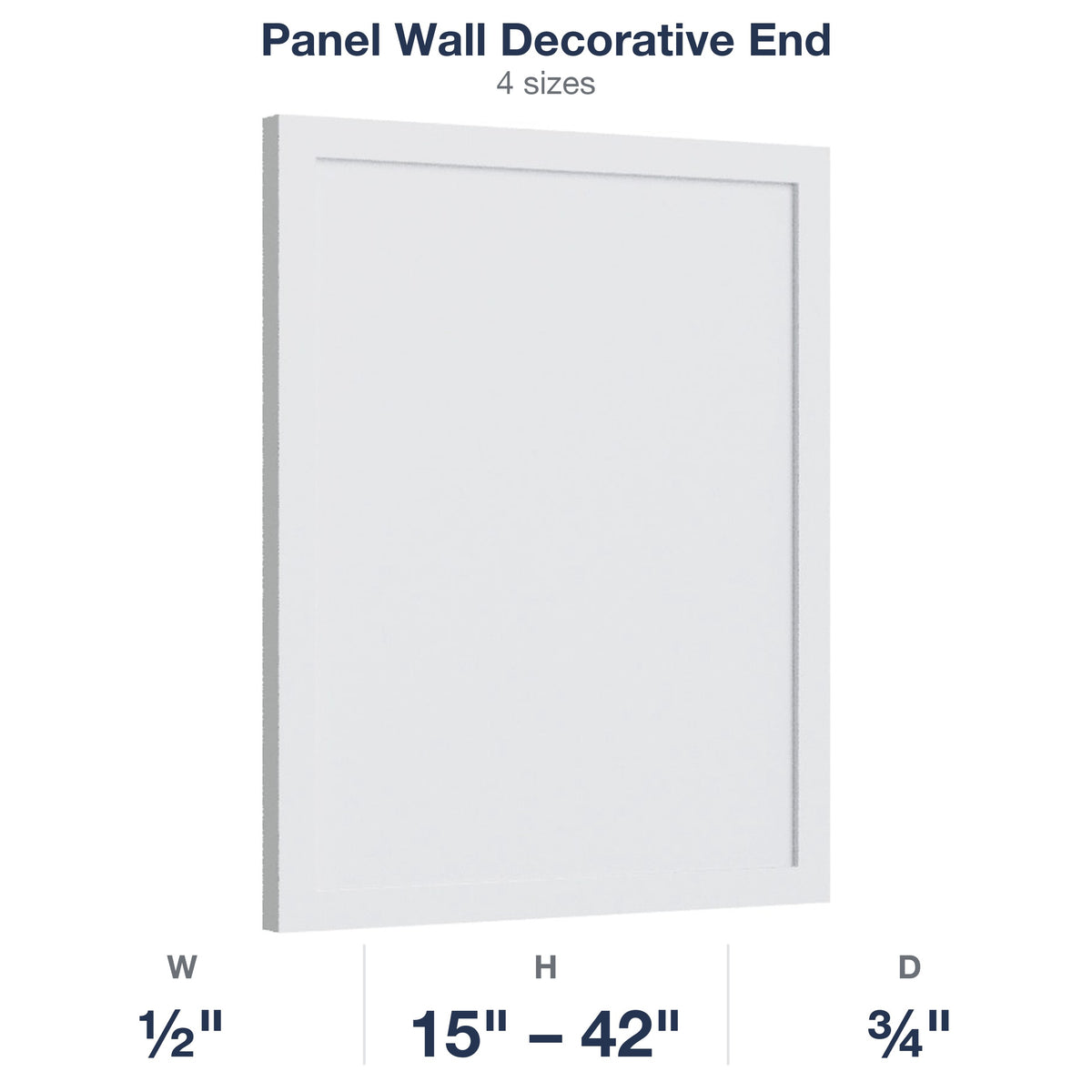 Devon-White: Panel Wall Decorative End