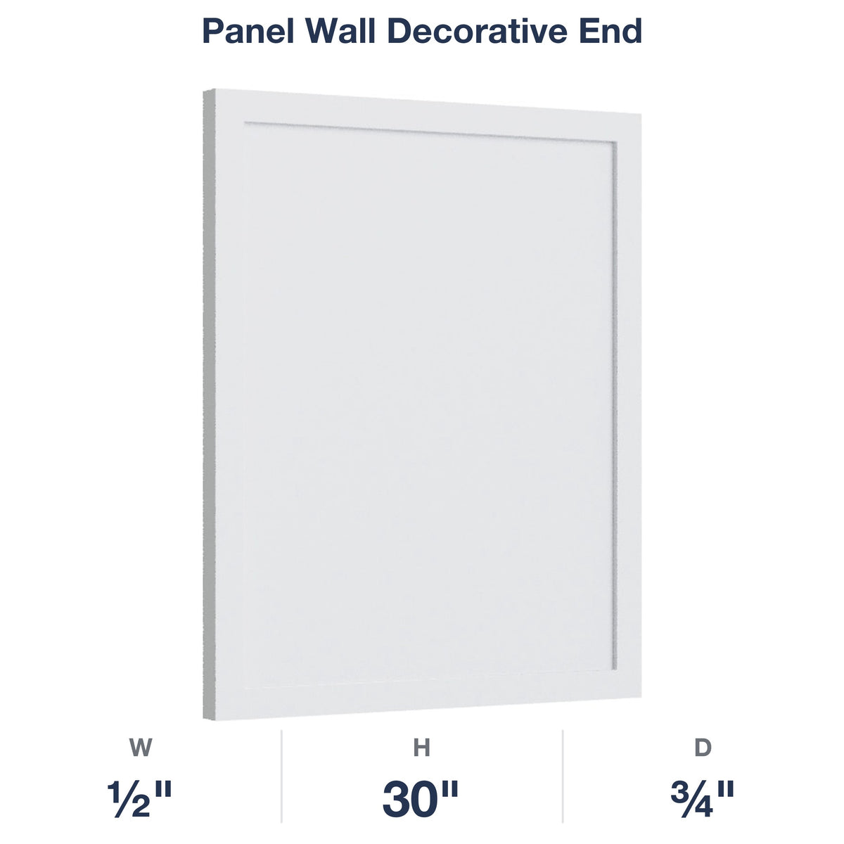 Devon-White: Panel Wall Decorative End