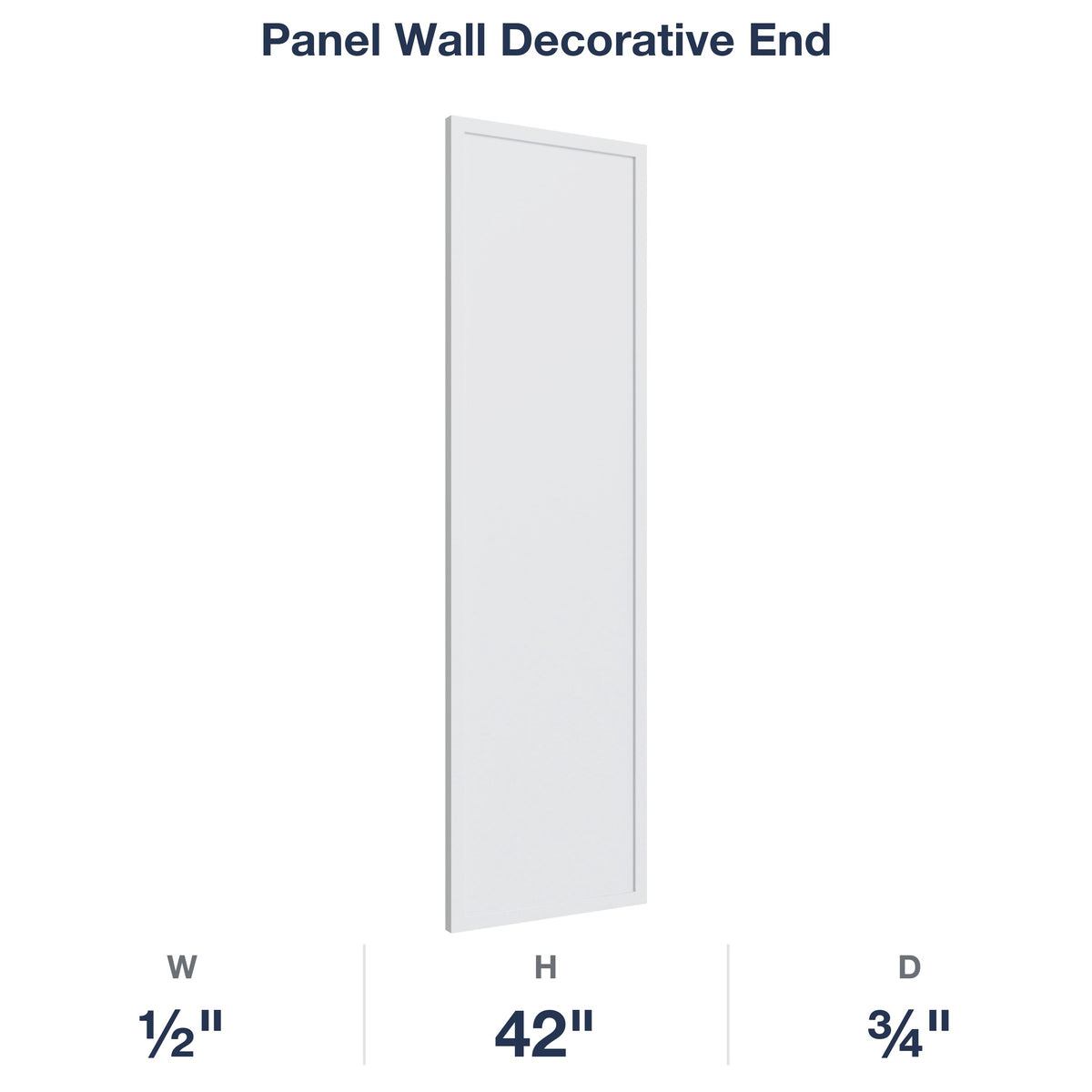 Devon-White: Panel Wall Decorative End
