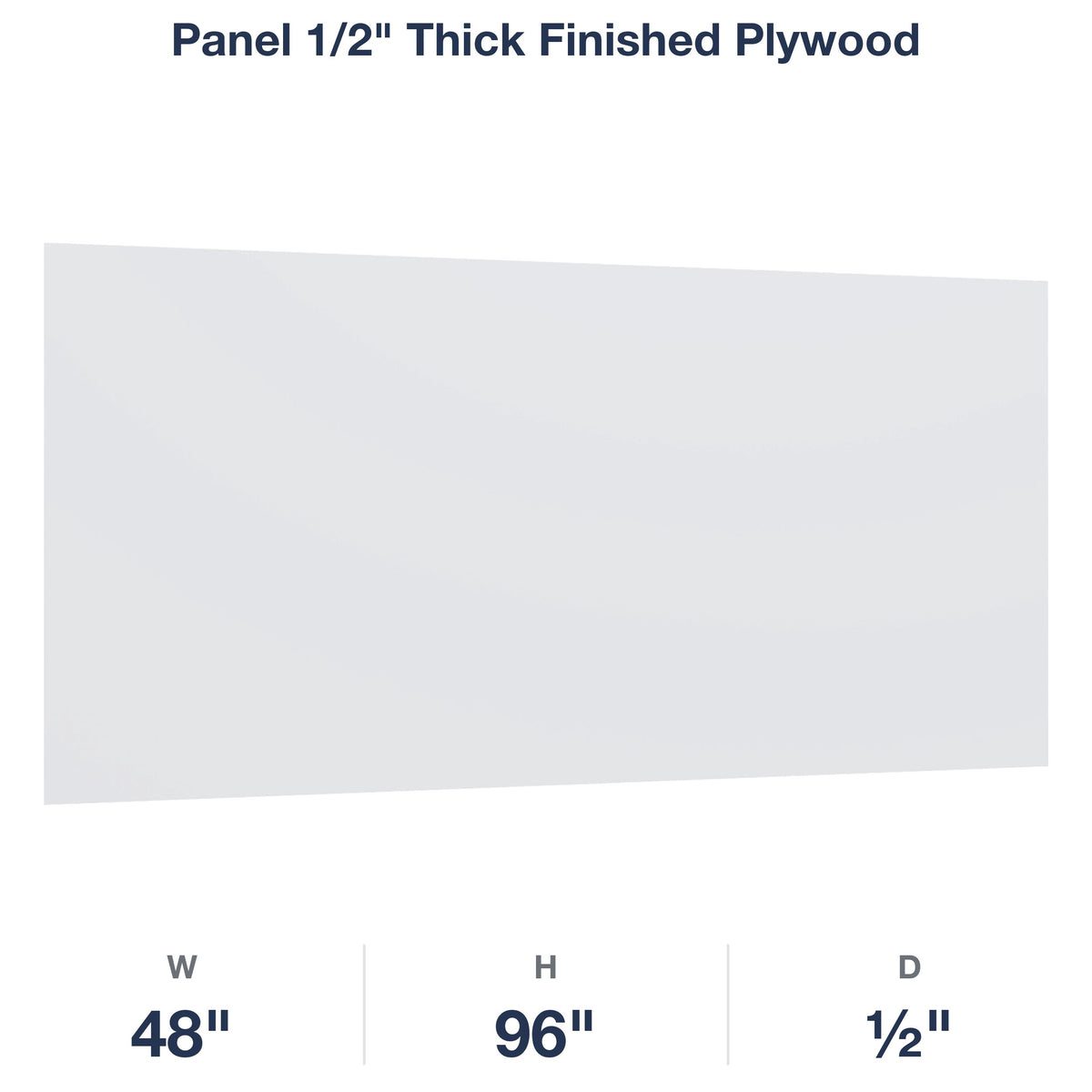Devon-White: Panel 1/2" Thick Finished Plywood