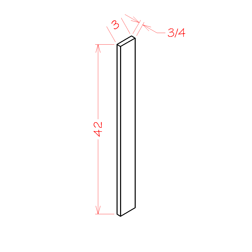 Haven Ridge Filler Wall or Base 3" or 6" Wide x 42" High - additional view