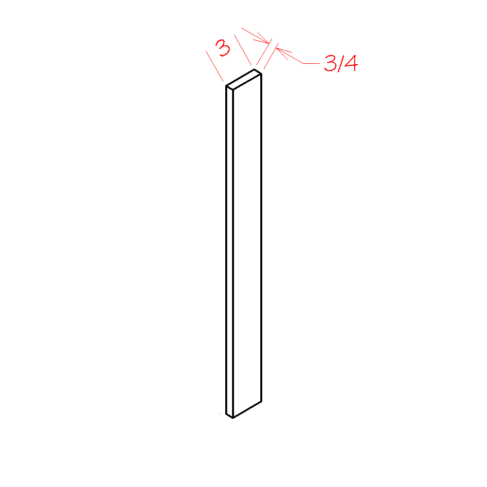 Filler Wall or Base 3" or 6" Wide x 30" High