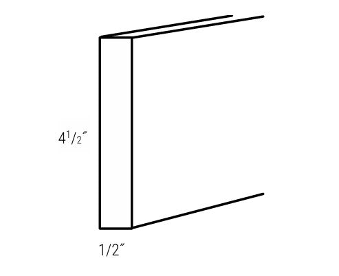 Smoky-Grey: Molding Toe Kick Cover 1/4" Thick
