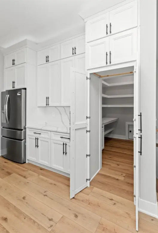 Oxford White Cabinets with passthrough pantry