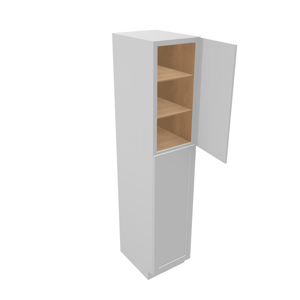 Luxor-White Tall Cabinet 2 Door Utility Pantry