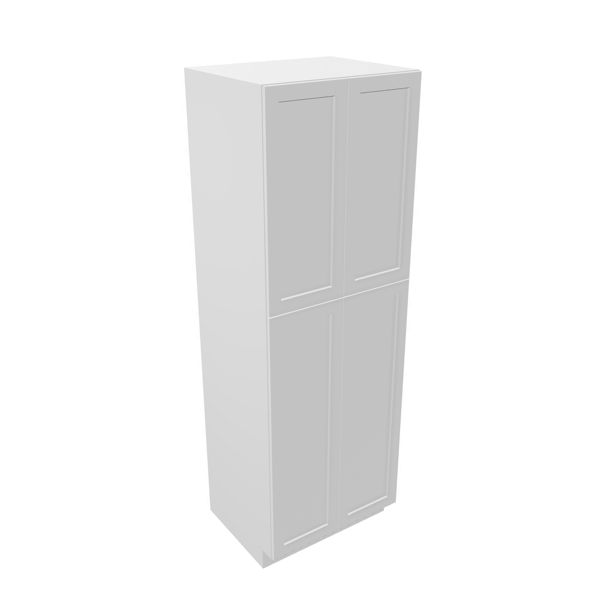 Luxor-White Tall Cabinet 4 Door Utility Pantry