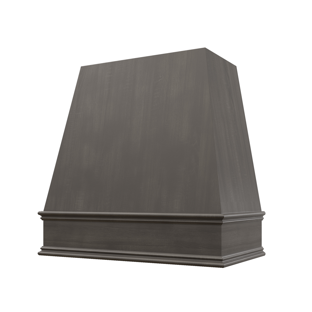 Shaker-Cinder: Hood RAL 1V Raleigh Tapered Classic Moulding Smooth Wood