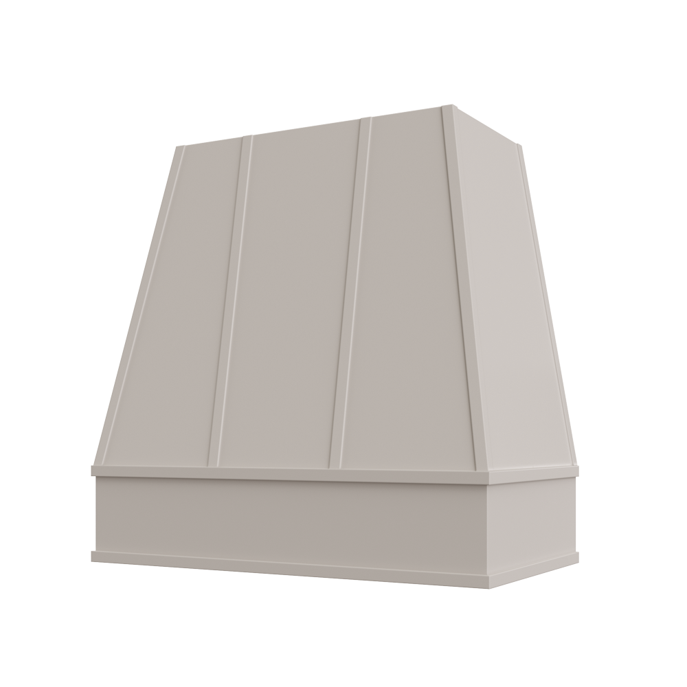 Shaker-Dove: Hood RAL 2V Raleigh Tapered Flat Moulding Strapped Wood