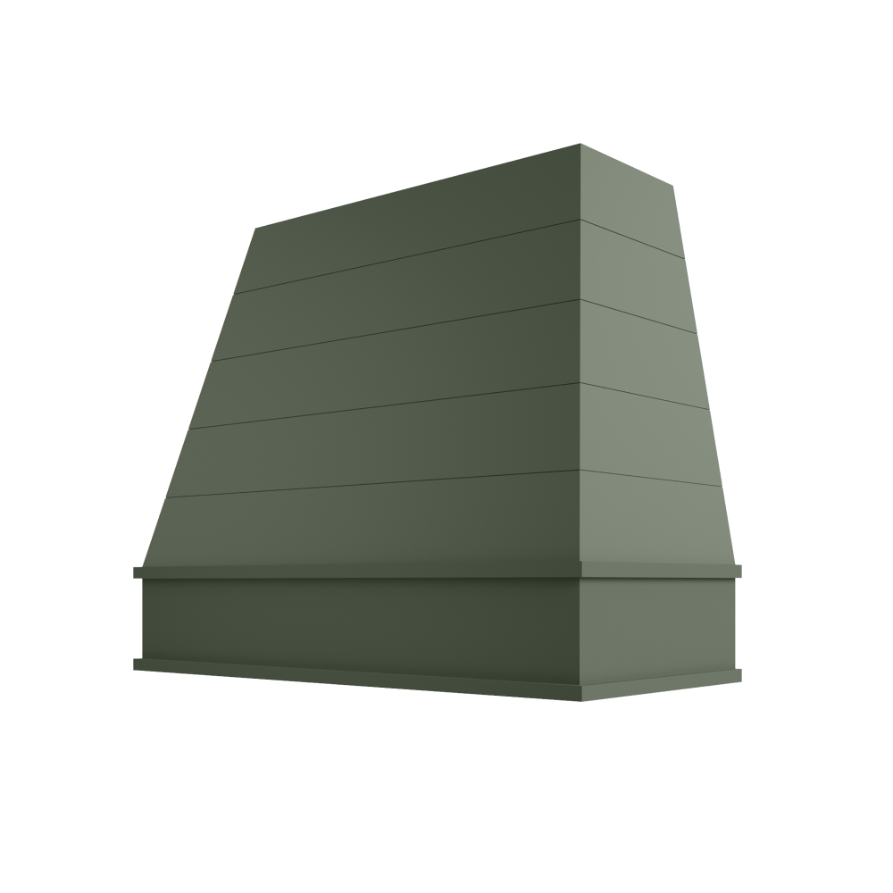 Shaker Ivy Hood RAL 3V Raleigh Tapered Block Moulding Shiplap Wood