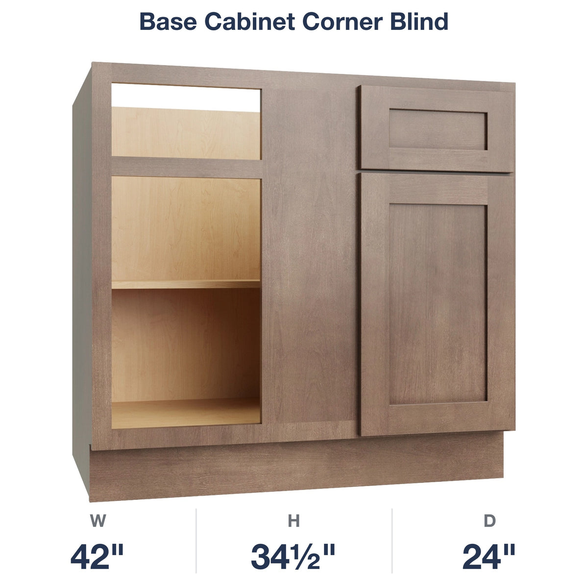 Shaker-Dakota Base Cabinet Corner Blind