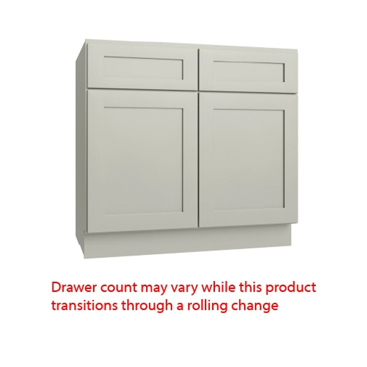 Shaker Moss Base Cabinet 2 Door 2 Drawer