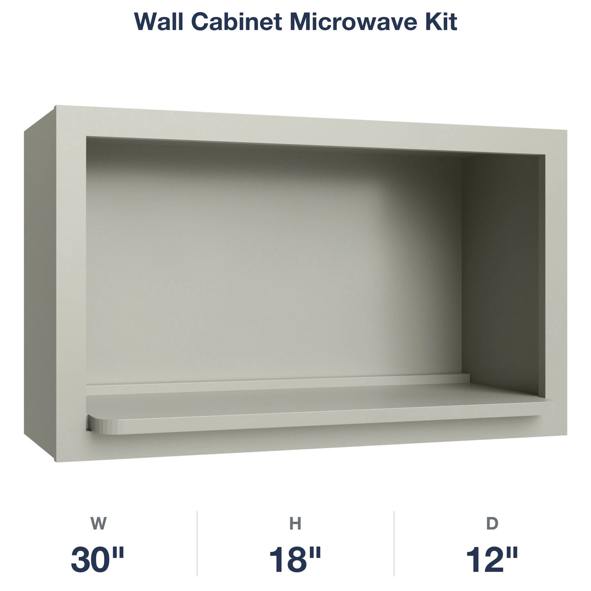 Shaker-Moss Wall Cabinet Microwave Kit
