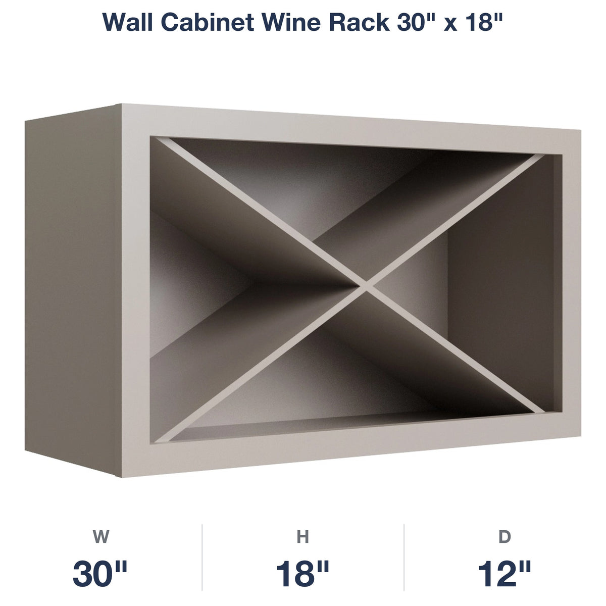 Shaker-Sand Wall Cabinet Wine Rack 30" x 18"