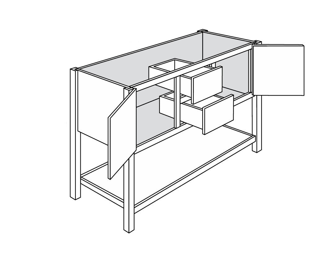 Tapered Leg Vanity 60"