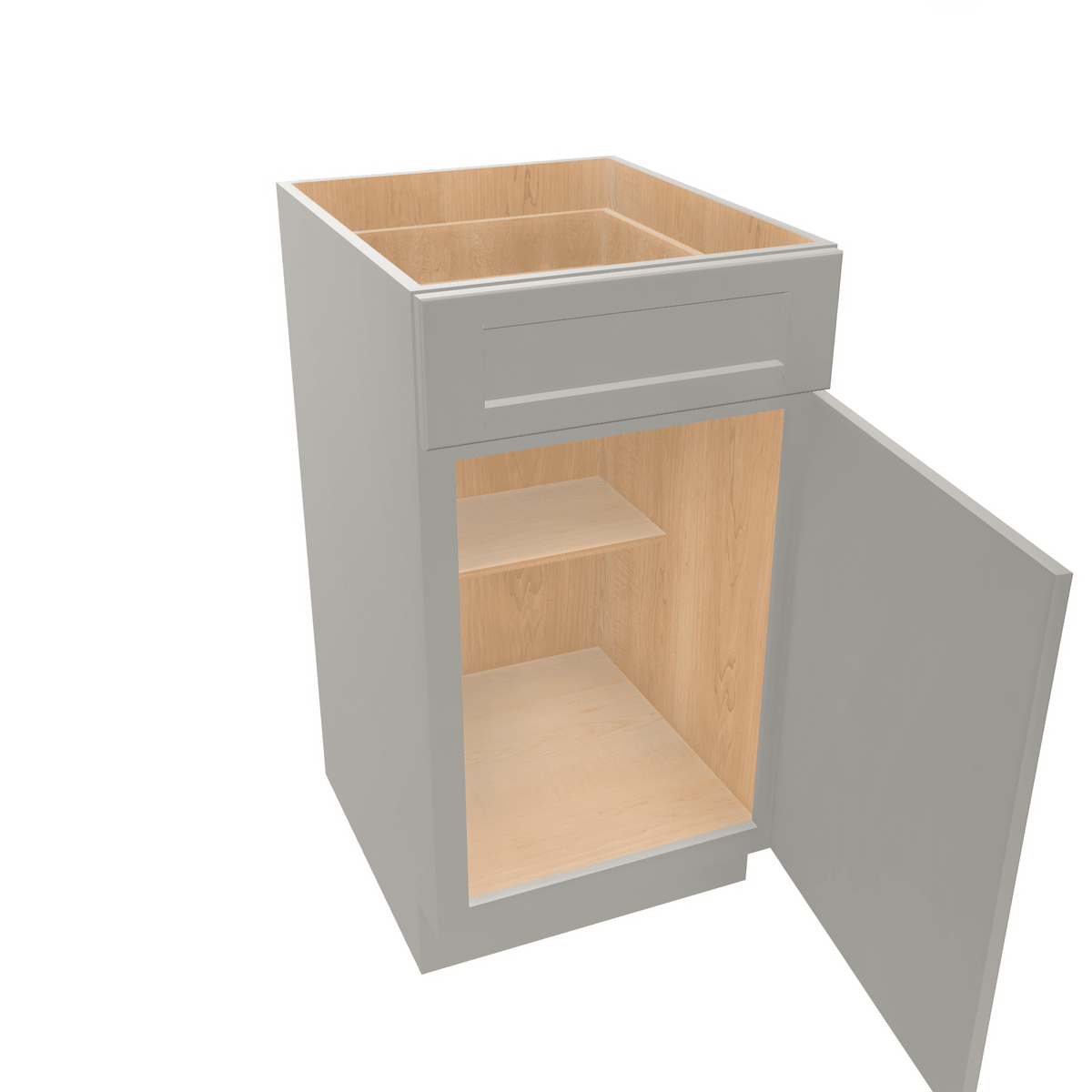 Misty-Grey Assembled Vanity Base Cabinet 1 Door 1 Drawer