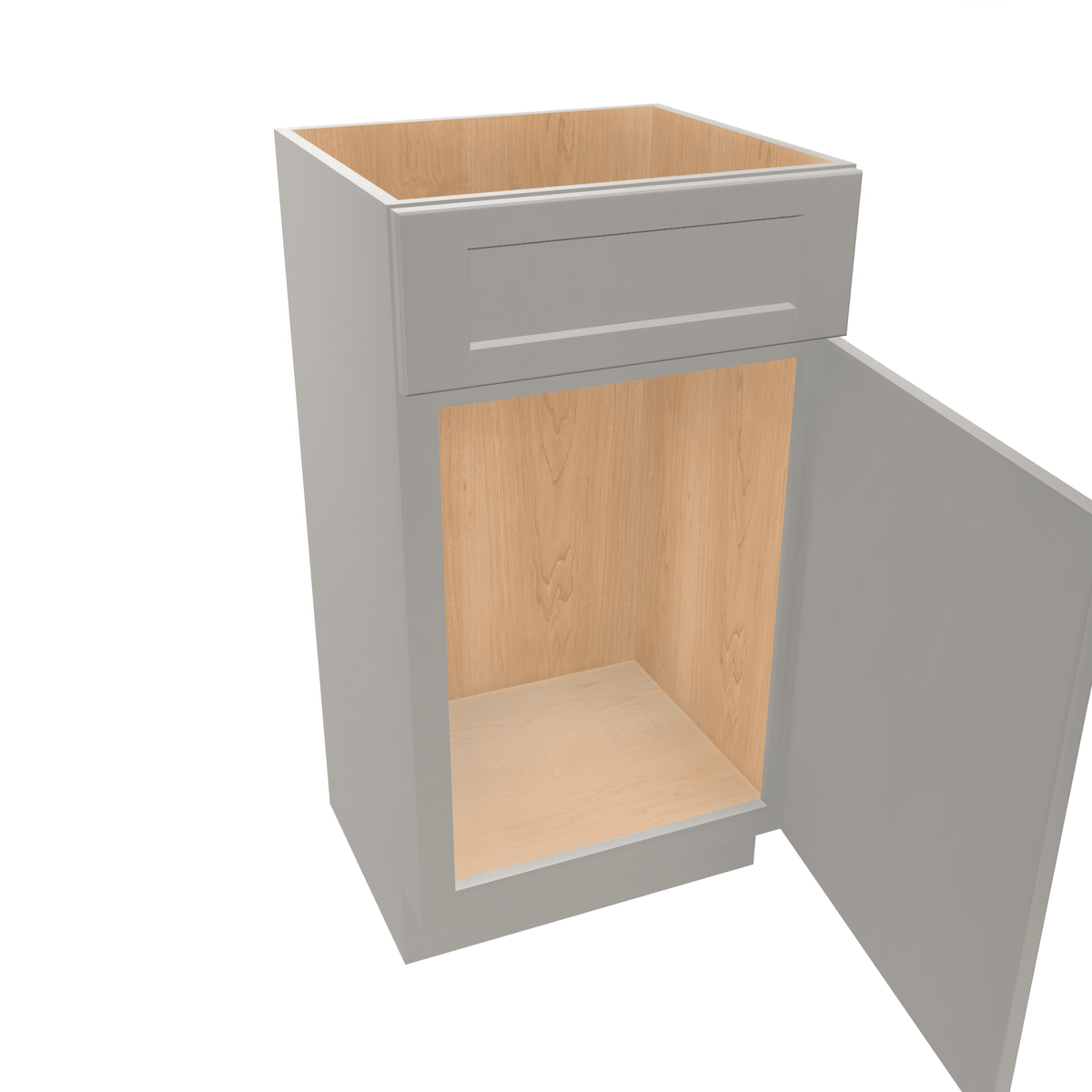 Misty-Grey Assembled Vanity 1 Door Sink Base with Drawer Front 18" Wide X 16" Depth