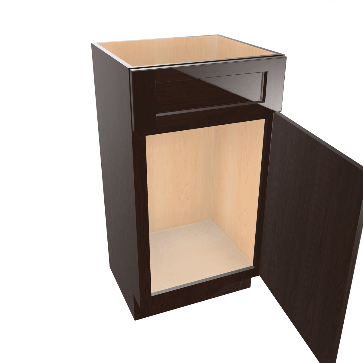 Espresso Assembled Vanity 1 Door Sink Base with Drawer Front 18" Wide X 16" Depth