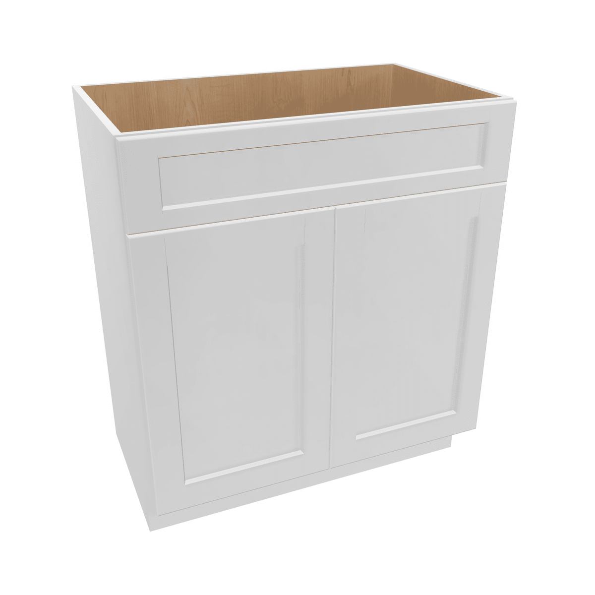 Luxor-White Assembled Vanity 2 Door Sink Base with Drawer Front 18" Deep