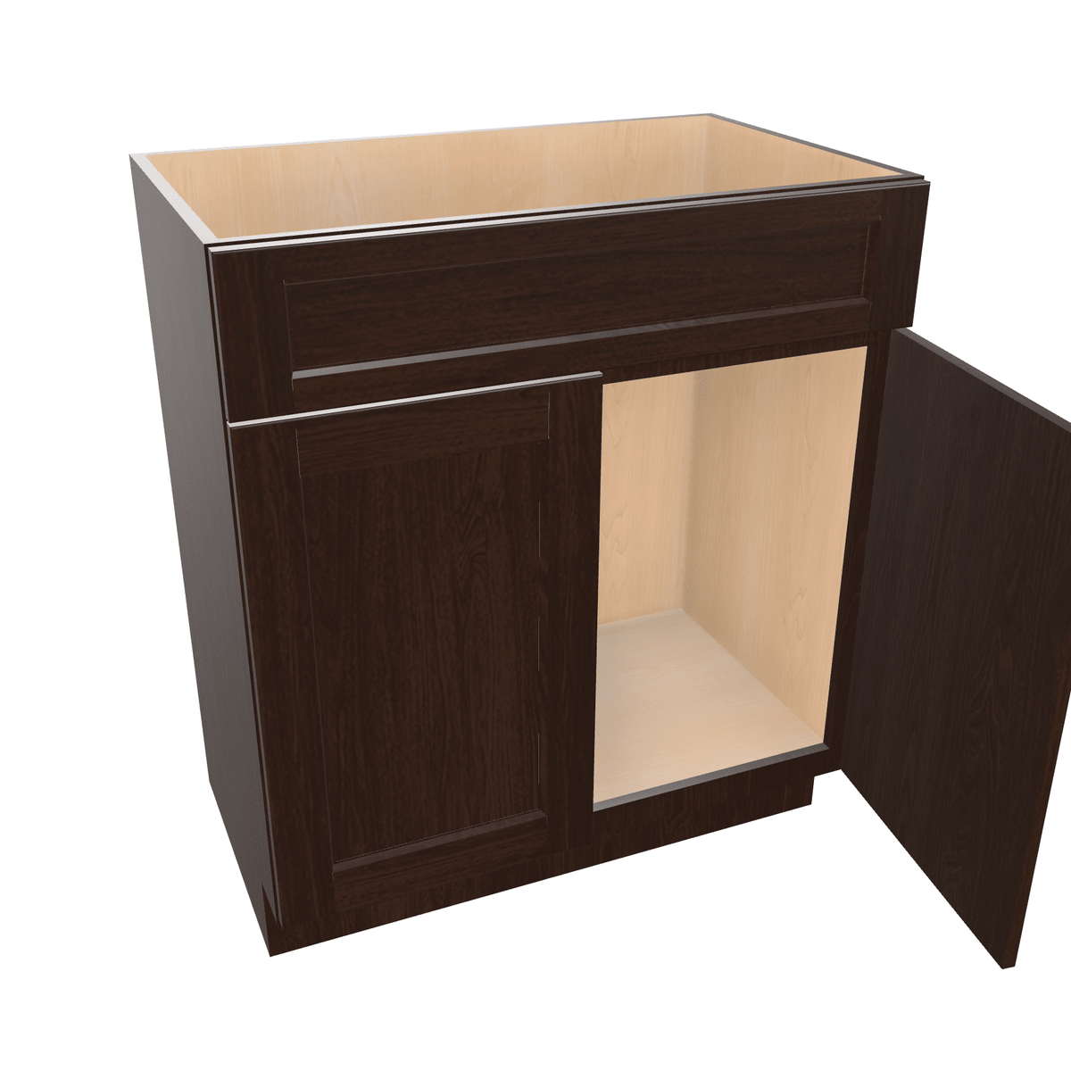 Espresso Assembled Vanity 2 Door Sink Base with Drawer Front 18" Deep