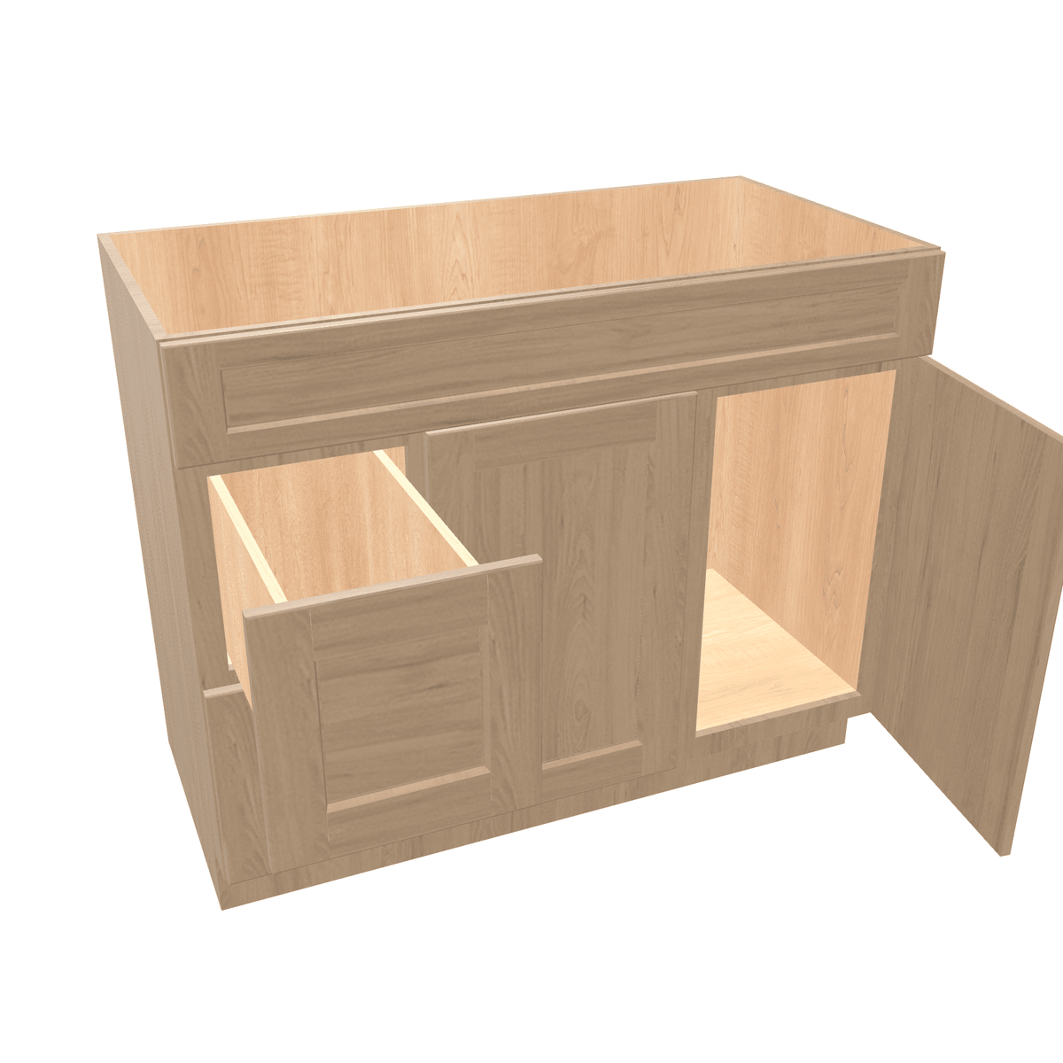 Harvest Assembled Vanity Combination Base Cabinet with 2 Doors 2 Drawers Left or Right