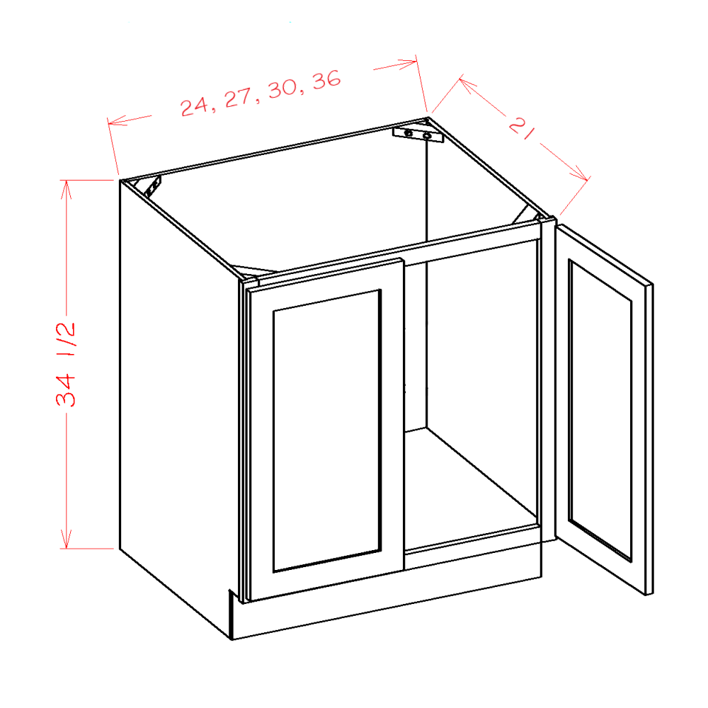 Haven Harbor Vanity 2 Door Sink Base Full Height - additional view