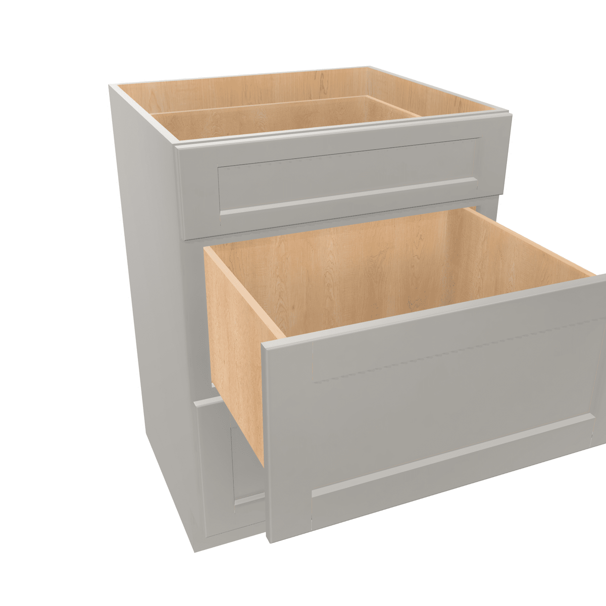 Misty-Grey Assembled Vanity 3 Drawer Base Cabinet