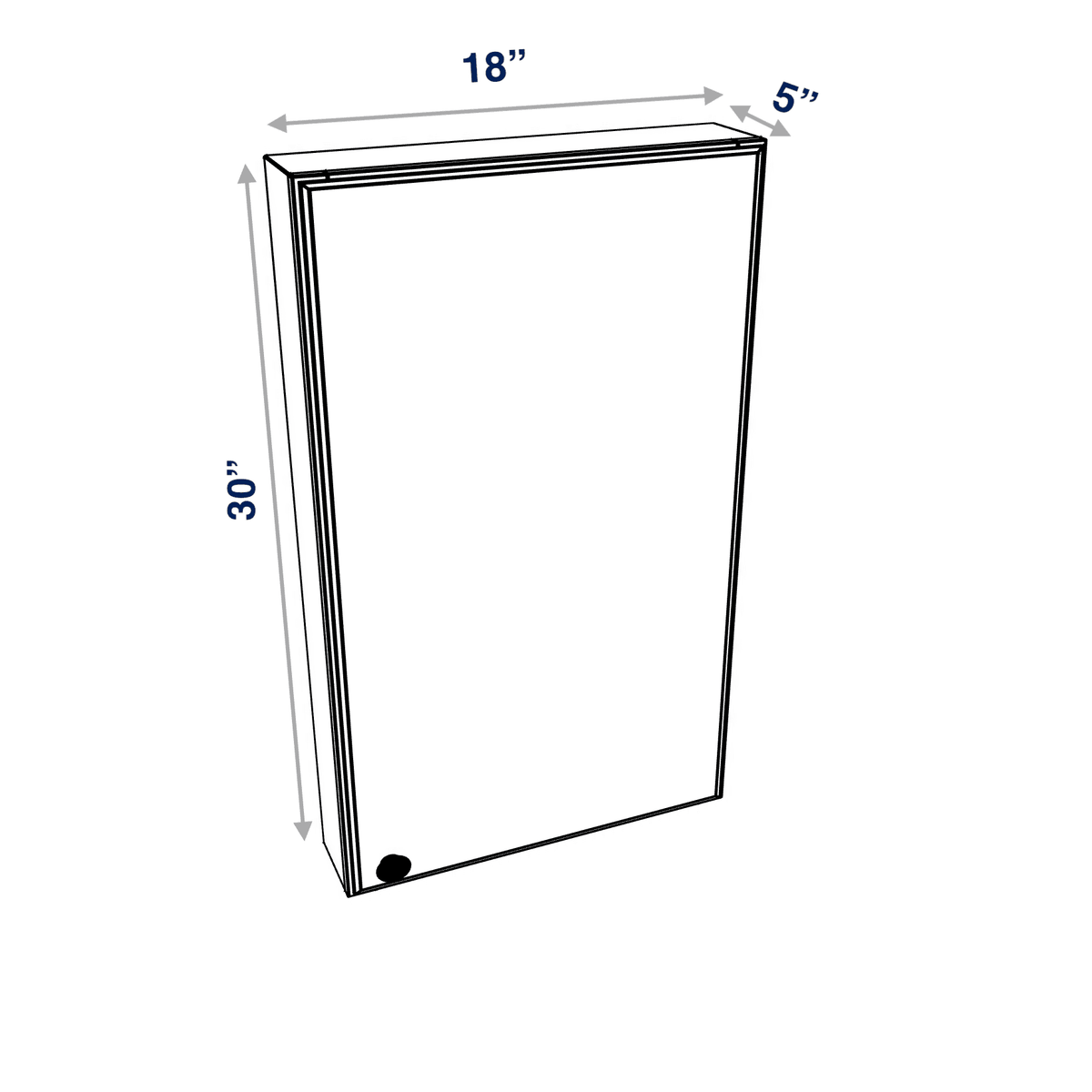 Smoky-Grey Vanity Wall Cabinet Medicine Cabinet 18" - 36" Wide