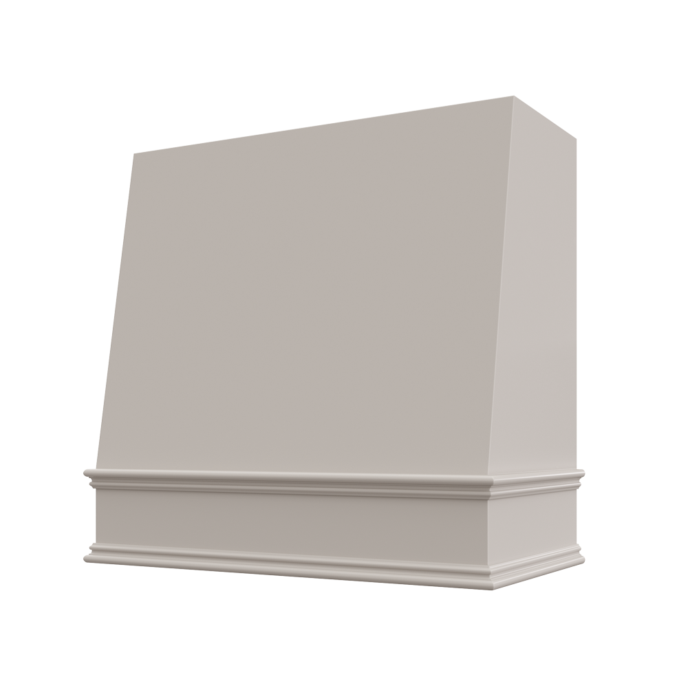 Shaker-Dove: Hood WIL 1V Wilmington Angled Classic Moulding Smooth Wood