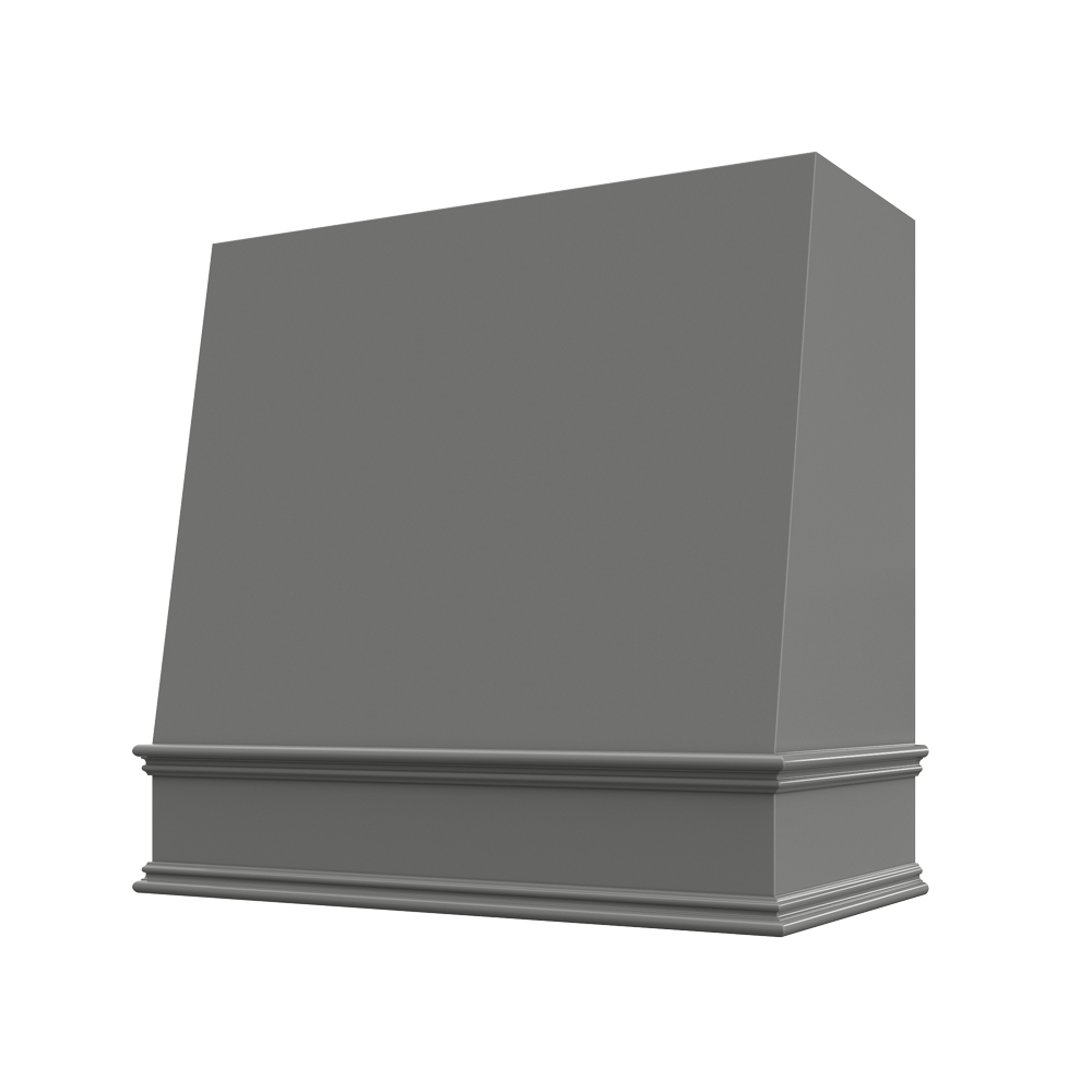 Shaker-Grey: Hood WIL 1V Wilmington Angled Classic Moulding Smooth Wood