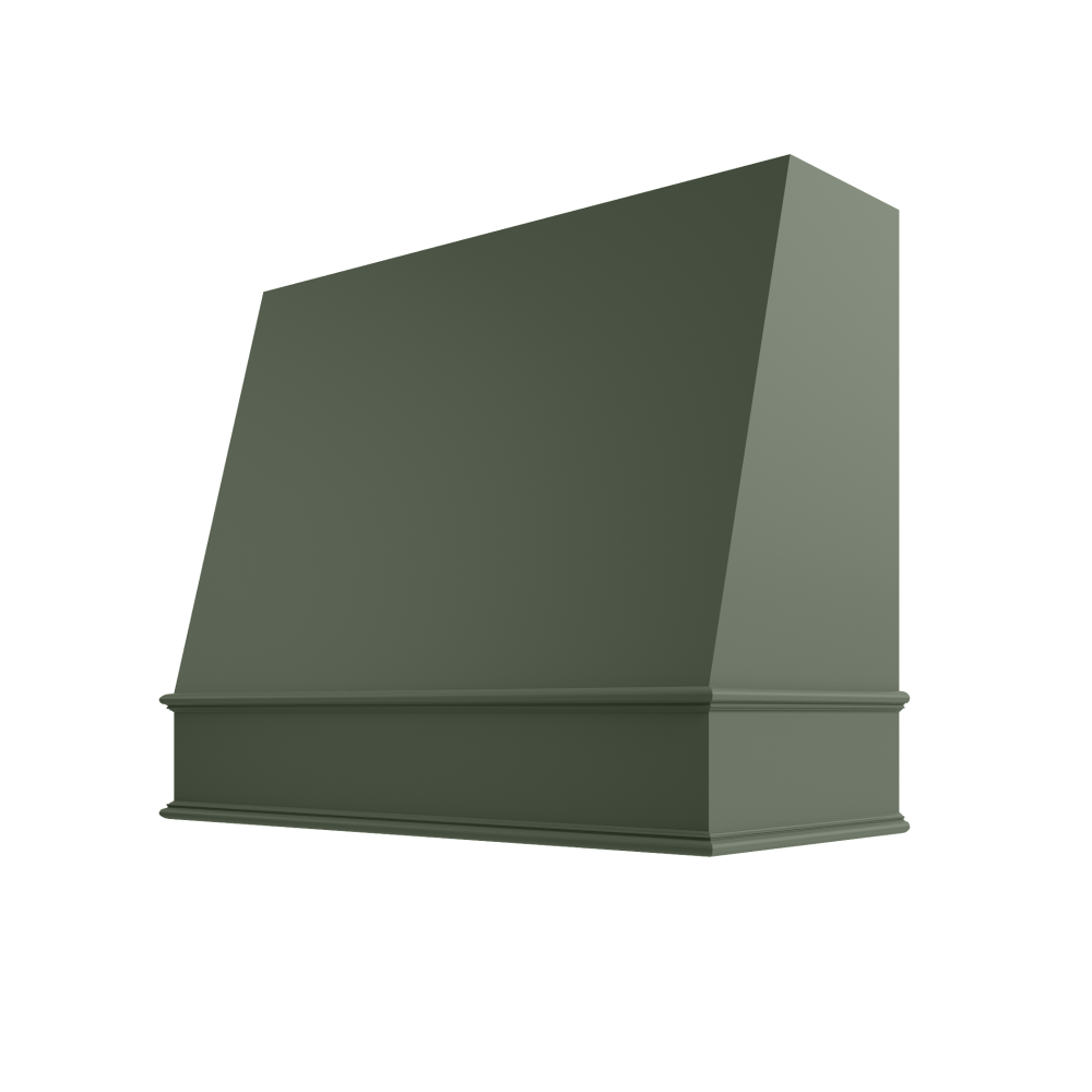 Shaker Ivy Hood WIL 1V Wilmington Angled Classic Moulding Smooth Wood