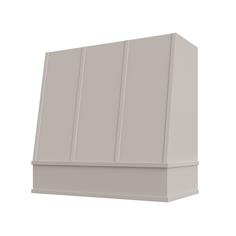 Shaker-Dove: Hood WIL 2V Wilmington Angled Flat Moulding Strapped Wood