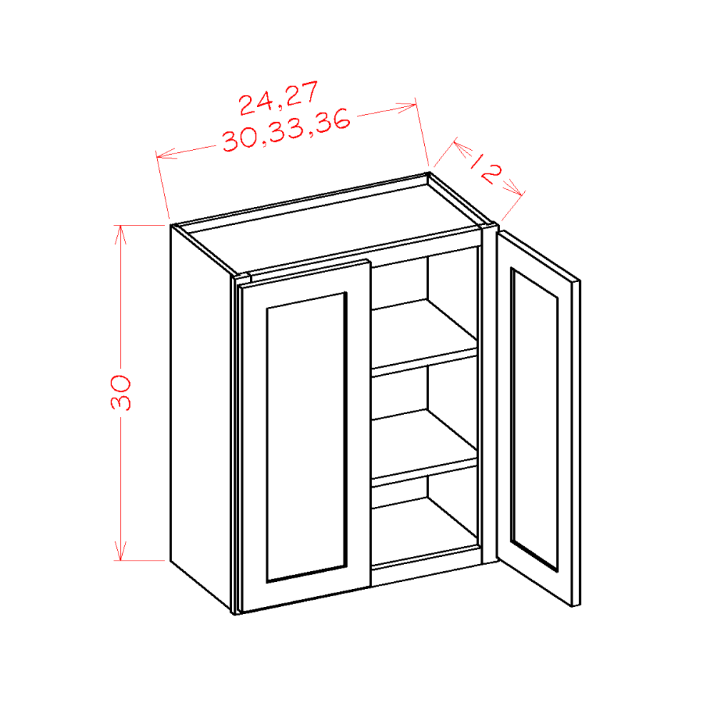 Haven Harbor Wall Cabinet 30" High 2 Door - additional view