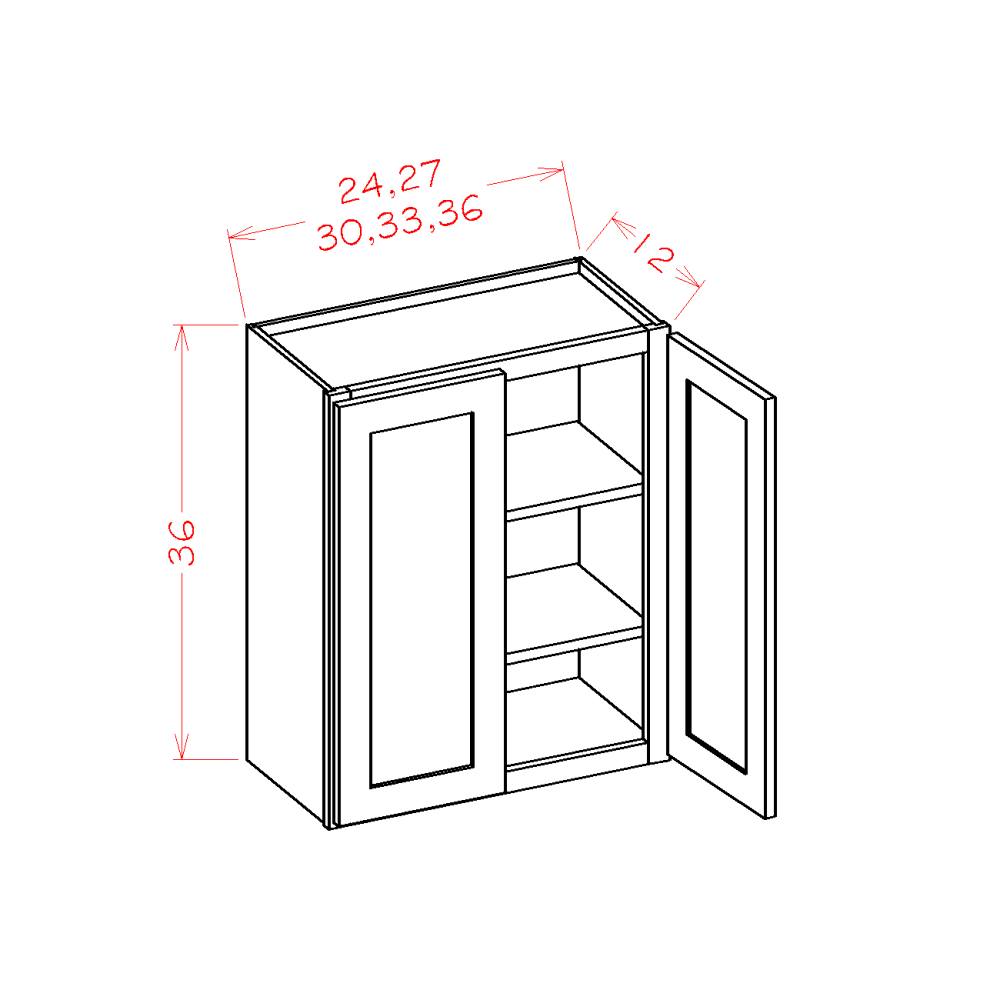 Haven Harbor Wall Cabinet 36" High 2 Door - additional view