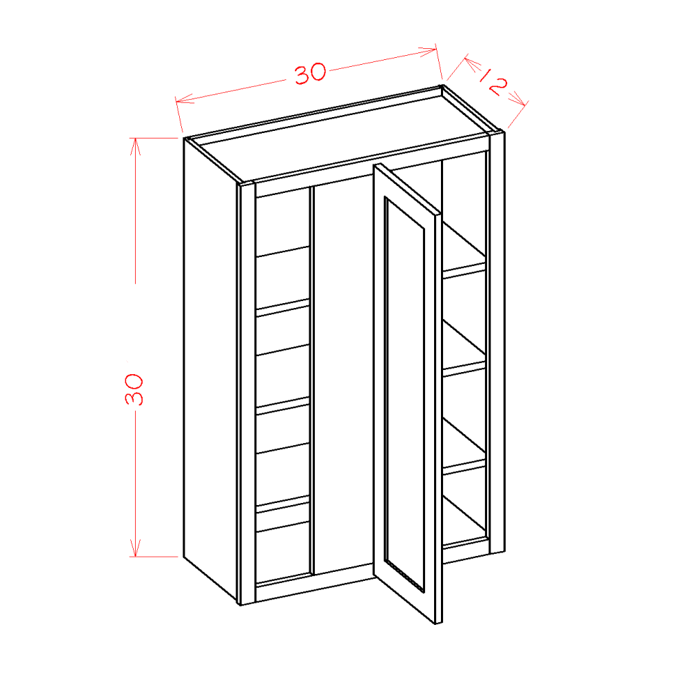 Wall Cabinet Corner Blind 27" x 30" High