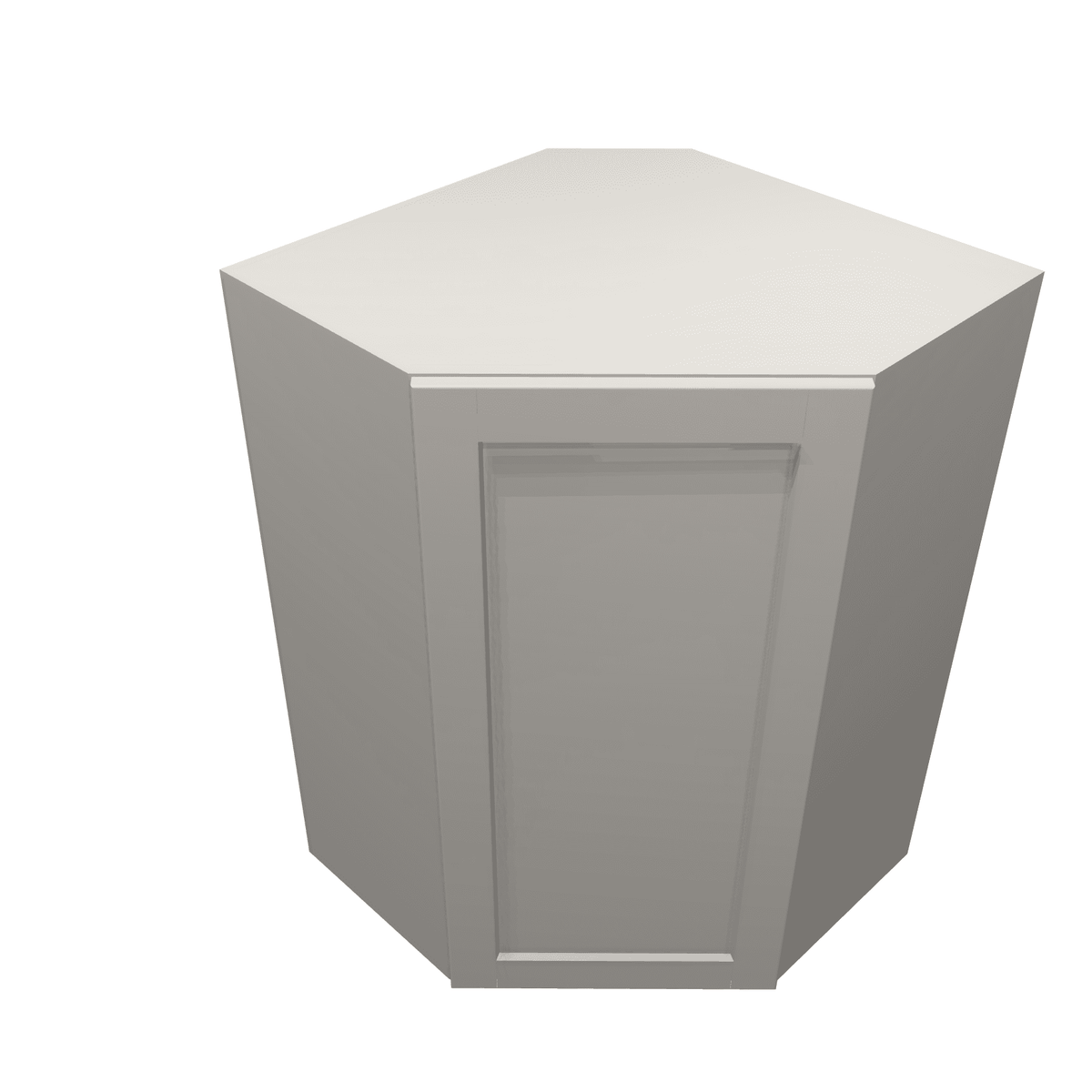 Misty-Grey Assembled Wall Cabinet Corner Diagonal 24" Deep