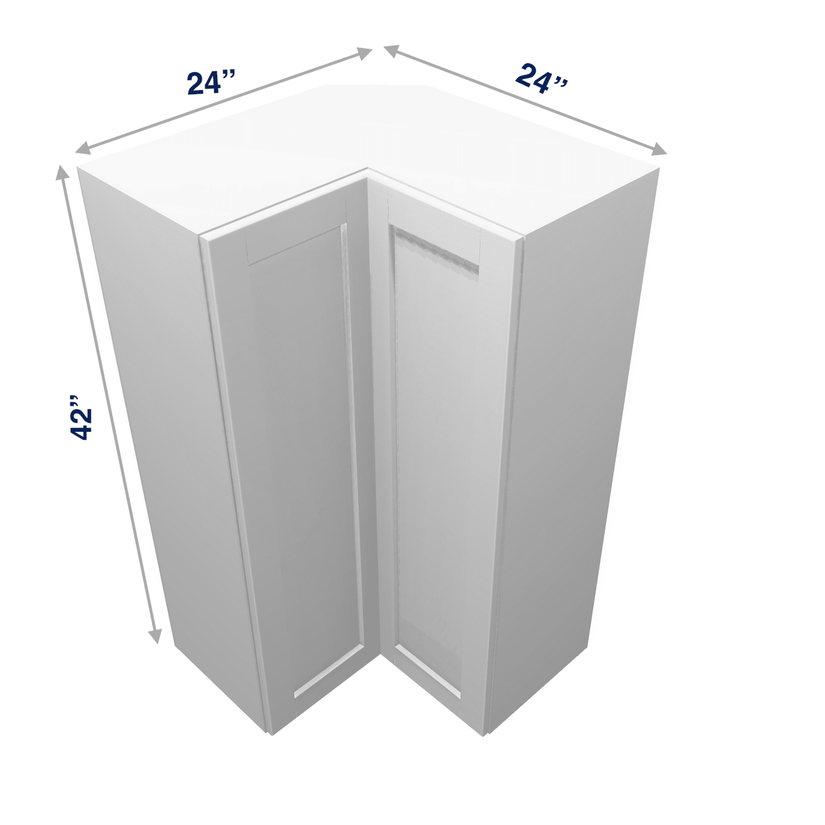 Luxor-White Assembled Wall Cabinet Corner Easy Reach