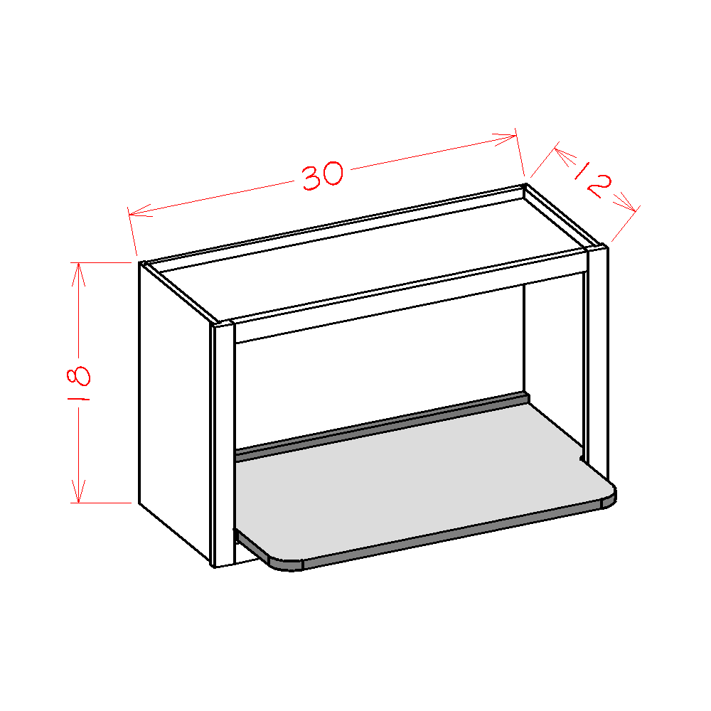 Haven Ridge Wall Cabinet Microwave Kit - additional view