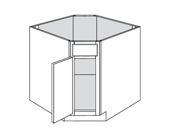 Base Cabinet Corner Diagonal Sink 36" Wide