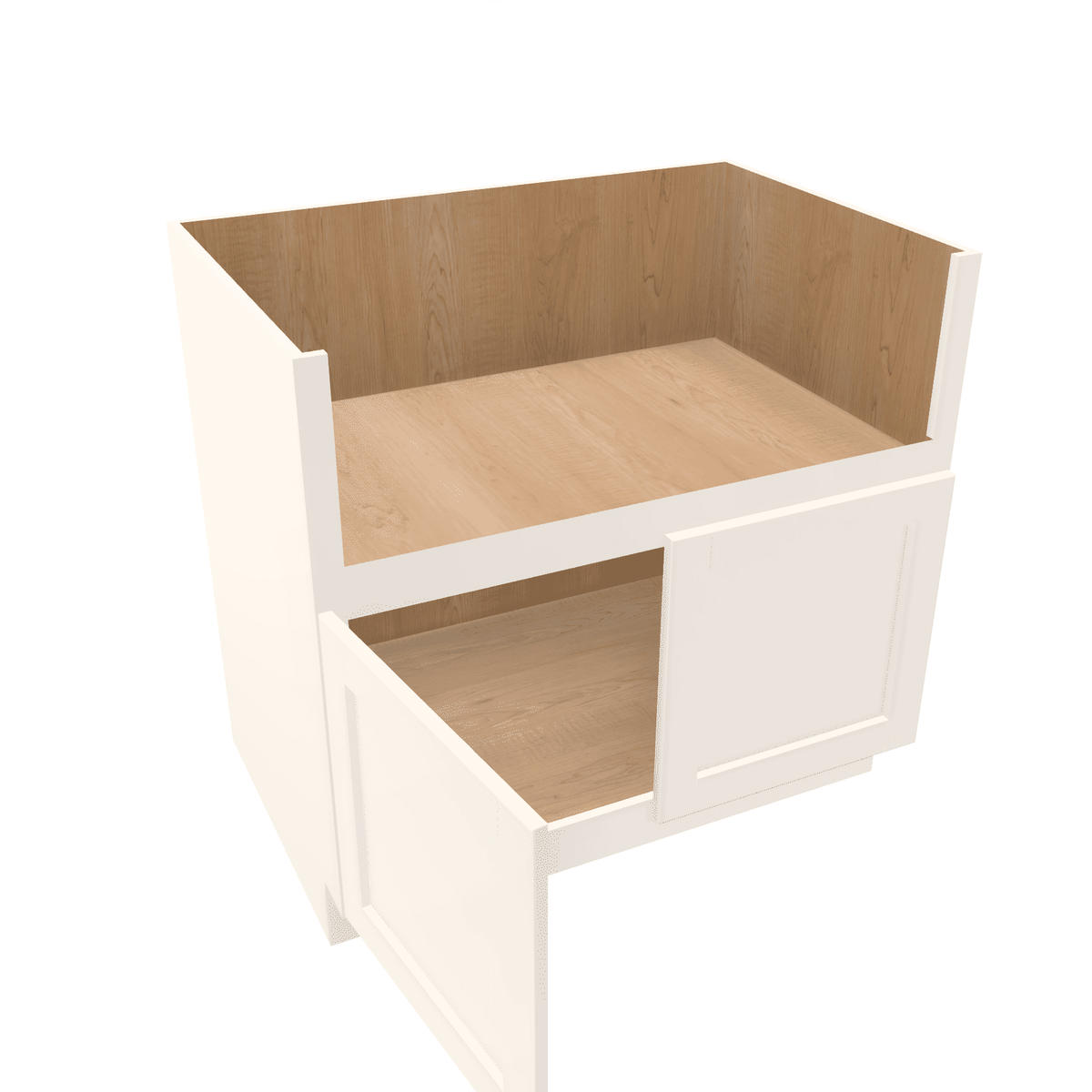 Glencove Sleek White Assembled Base Cabinet Sink Base Farm Sink