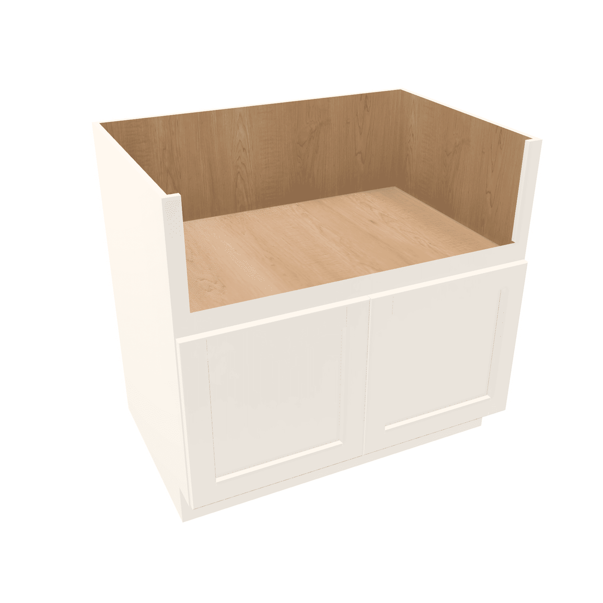 Glencove Sleek White Assembled Base Cabinet Sink Base Farm Sink