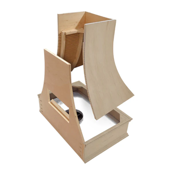 Shaker-Dove: Hood WIL 3V Wilmington Angled Walnut Band Smooth Wood