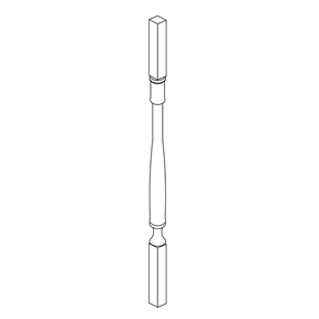 3" turned post