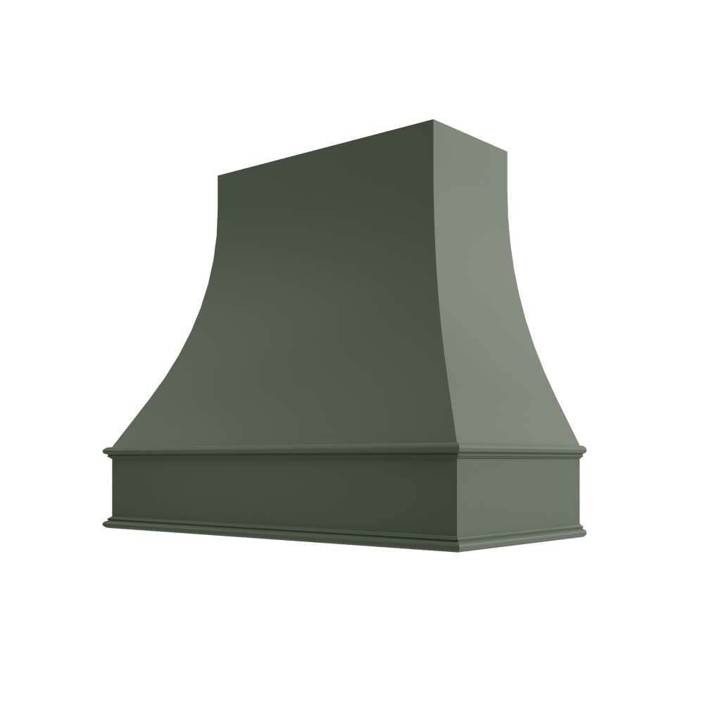 Shaker Ivy Hood ASH 1V Ashville Sloped Classic Moulding Smooth Wood
