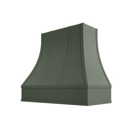 Shaker Ivy Hood ASH 2V Ashville Sloped Flat Moulding Strapped Wood