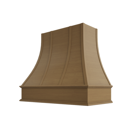Shaker Essence Oak Hood ASH 3V Ashville Sloped Classic Moulding Strapped Wood