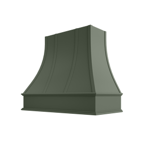 Shaker Ivy Hood ASH 3V Ashville Sloped Classic Moulding Strapped Wood