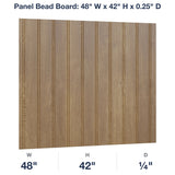 Belmont-Fawn: Panel Bead Board: 48" W x 42" H x 0.25" D