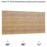Belmont-Fawn: Panel 1/4" Thick Finished Plywood Back panel Long Grain