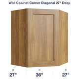 Belmont-Fawn Wall Cabinet Corner Diagonal 27" Deep